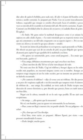 Maquetación de libros profesional, diseño editorial a tu medida 2 Página interior maquetada de una novela, texto corrido con folio